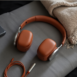 SonicLux Leather Over-Ear Headphones