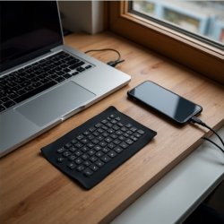 FlexiType Roll-Up Silicone Keyboard