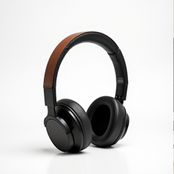 SonicLux Leather Over-Ear Headphones
