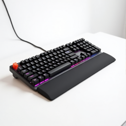 ErgoComfort Pro Keyboard with Memory Foam Wrist Rest
