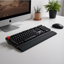 ErgoComfort Pro Keyboard with Memory Foam Wrist Rest